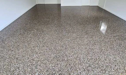 Proses pemolesan permukaan lantai beton untuk polished concrete